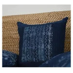 Exclusive Handmade Hand-Painted Indigo Cushion Cover - Image 2