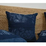 Deep Indigo Still Bloom Throw Pillow - Image 2