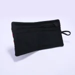 Zopar Exclusive Handcrafted Black Pouch Wallet with Traditional Woven Stripe & Wooden Button Accent - Image 4