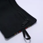 Zopar Exclusive Handcrafted Black Pouch Wallet with Traditional Woven Stripe & Wooden Button Accent - Image 6