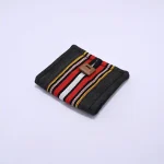 Zopar Handcrafted Indigo Wallet, Exclusive Design Traditional Woven Stripe & Wooden Button Accent - Image 2