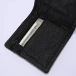 Zopar Handcrafted Indigo Wallet, Exclusive Design Traditional Woven Stripe & Wooden Button Accent - Image 4