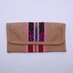 "Hand-Woven Tribal Accent Envelope Clutch - Image 2