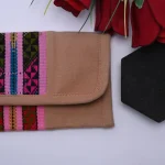 "Hand-Woven Tribal Accent Envelope Clutch - Image 3