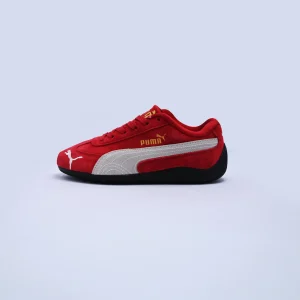Puma Speedcat Suede Low-Top Sneakers – Vibrant Red & White