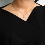 Golden Heart Spark Pendant Necklace