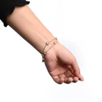 Celestial Bloom Double-Layer Gold Bracelet - Image 2