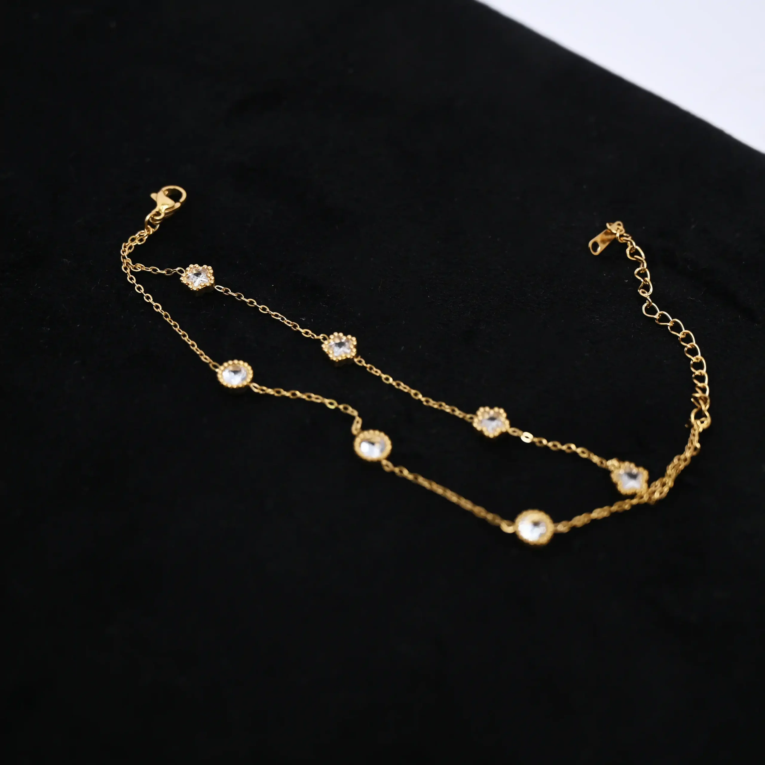 EXL_0093-new Celestial Bloom Double-Layer Gold Bracelet - Image 1
