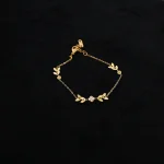 Anti-Tarnish Golden Leaf Bloom Bracelet - Image 4