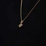 Twin Heart Gold Pendant Necklace - Image 2