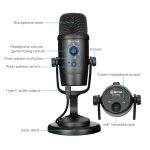 BOYA BY-PM500 USB Microphone Compatible with C-Type Smartphones, Computers with USB Port. for Youtubers, Music Creators, Podcasters - Image 8